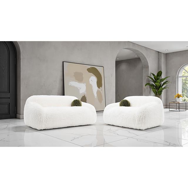  Furniture of America Darwen FM64006WH-SF Sofa IMAGE 1