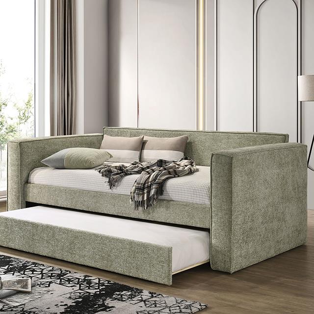 Furniture of America Walsall FM1205GR-BED Twin Daybed with Trundle IMAGE 1