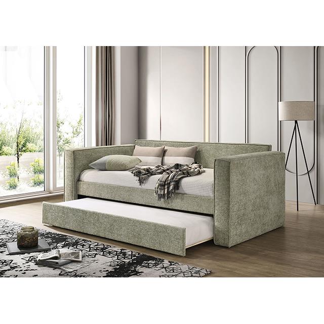  Furniture of America Walsall FM1205GR-BED Twin Daybed with Trundle IMAGE 1