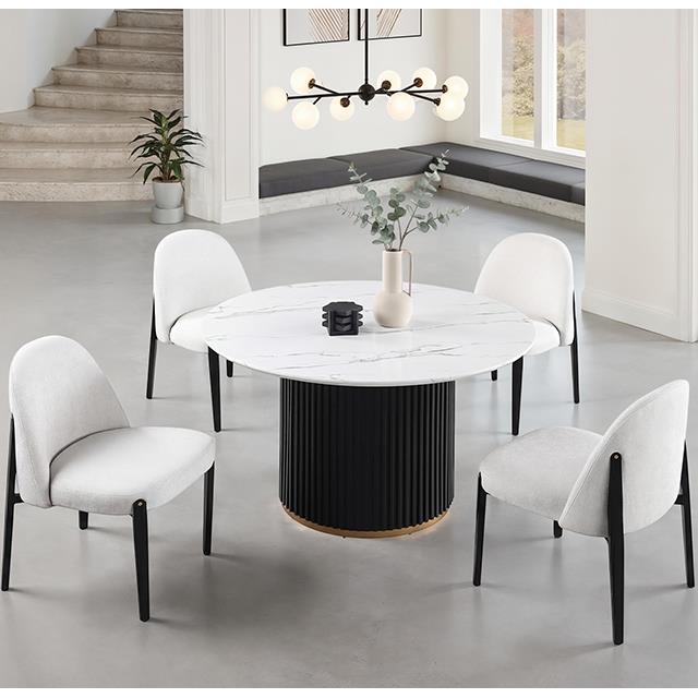  Furniture of America Borden FM37019BK-RT-5PC 5 Pc Dining Table Set IMAGE 1