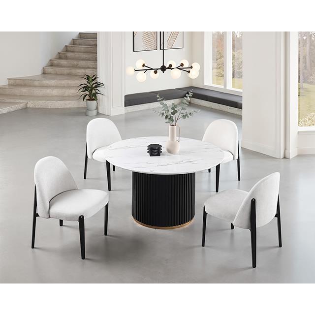  Furniture of America Borden FM37019BK-RT-5PC 5 Pc Dining Table Set IMAGE 2
