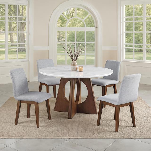  Furniture of America Ostbirk FM37011WN-RT-5PC 5 Pc Dining Table Set IMAGE 1