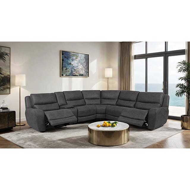  Furniture of America Demetrius CM9930DG-SECT-PM Power Sectional IMAGE 1