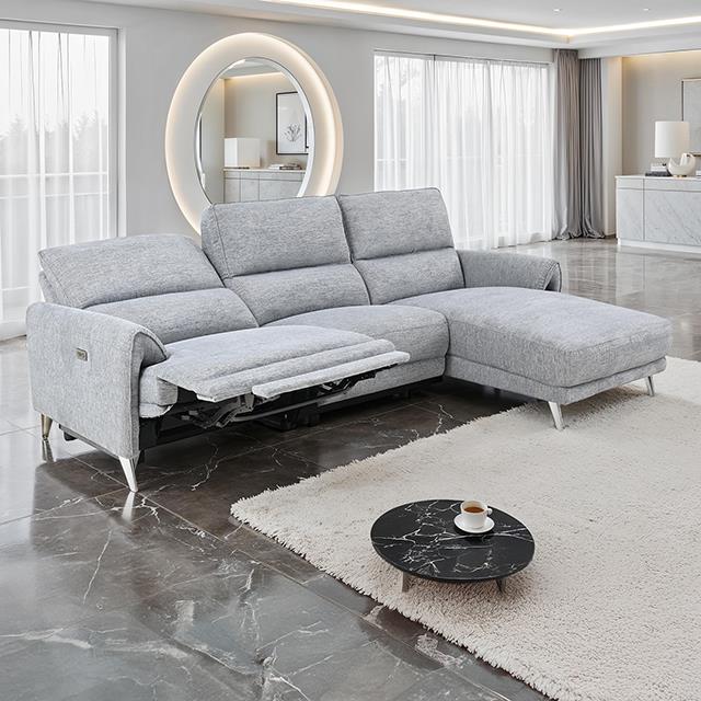  Furniture of America Brande CM9938GY-SECT-PM-R Power Sectional IMAGE 1