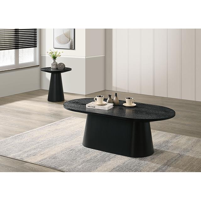  Furniture of America Halewood FM4222BK-CO-PK Oval Cocktail Table IMAGE 1