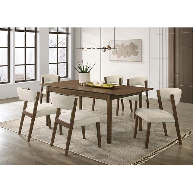  Furniture of America Raissa FM32011WN-T-7PC 7 Pc Dining Table Set IMAGE 1