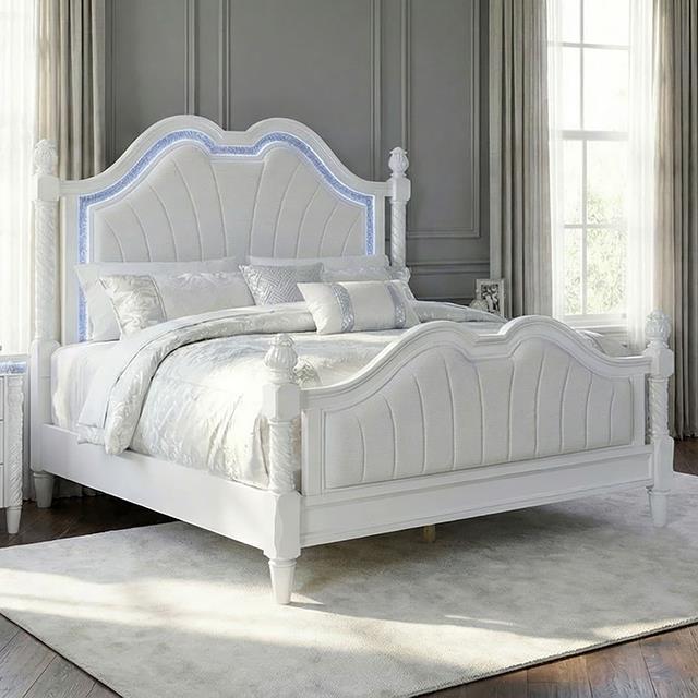  Furniture of America Swindon FM74007WH-Q-BED Queen Bed IMAGE 1