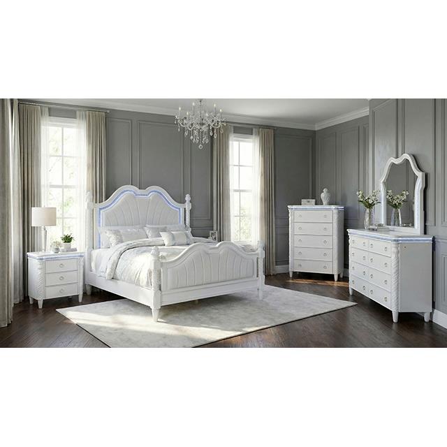  Furniture of America Swindon FM74007WH-Q-BED Queen Bed IMAGE 1