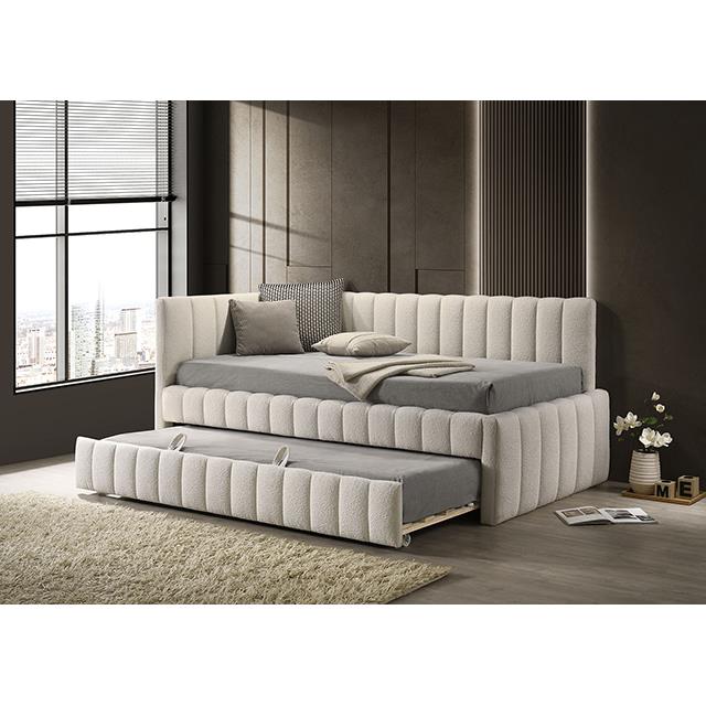  Furniture of America Nardi FM1206WH-BED Twin Daybed with Trundle IMAGE 1