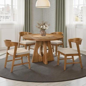  Furniture of America Ozark FM3223WN-RT-5PC 5 Pc Dining Table Set IMAGE 1