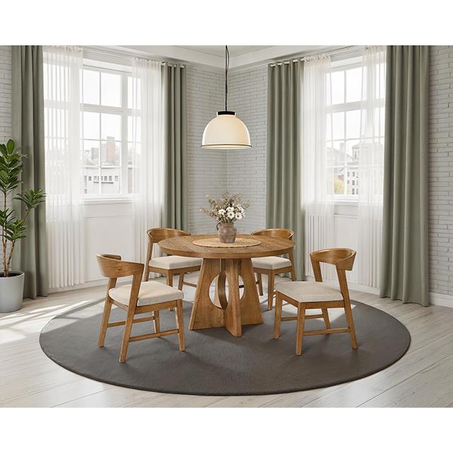  Furniture of America Ozark FM3223WN-RT-5PC 5 Pc Dining Table Set IMAGE 1