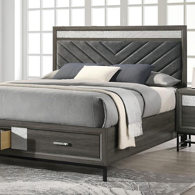  Furniture of America Voleta FM7212GY-EK-BED King Bed IMAGE 1