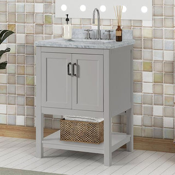  Furniture of America Reston TM-VS001GY-25 25" Vanity with Top/ Sink IMAGE 1