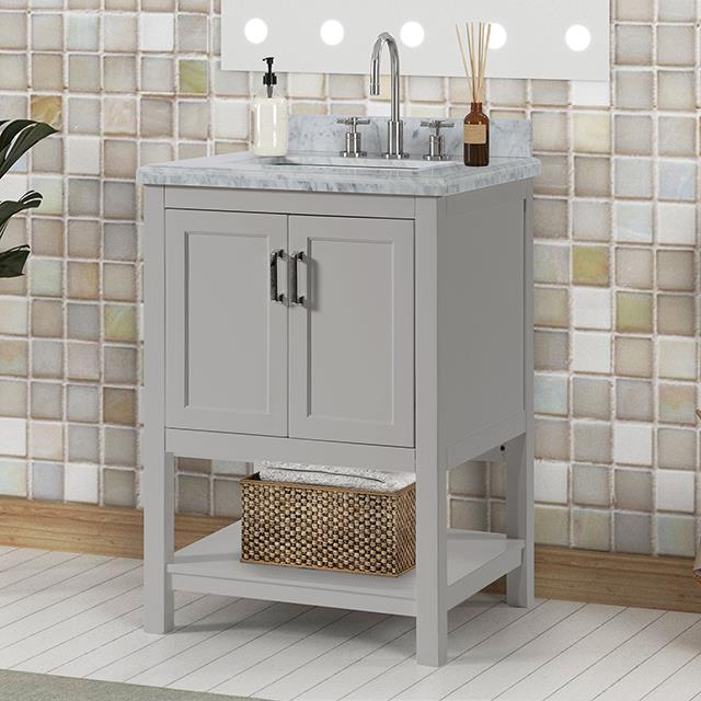  Furniture of America Reston TM-VS001GY-25 25" Vanity with Top/ Sink IMAGE 1