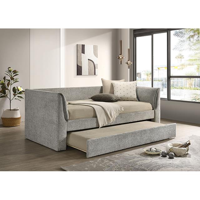  Furniture of America Upney FM1204GY-BED Twin Daybed with Trundle IMAGE 1