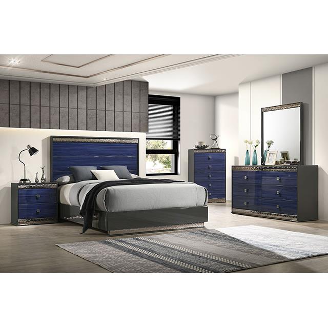  Furniture of America Hartlepool FM7250BL-EK-BED King Bed IMAGE 2