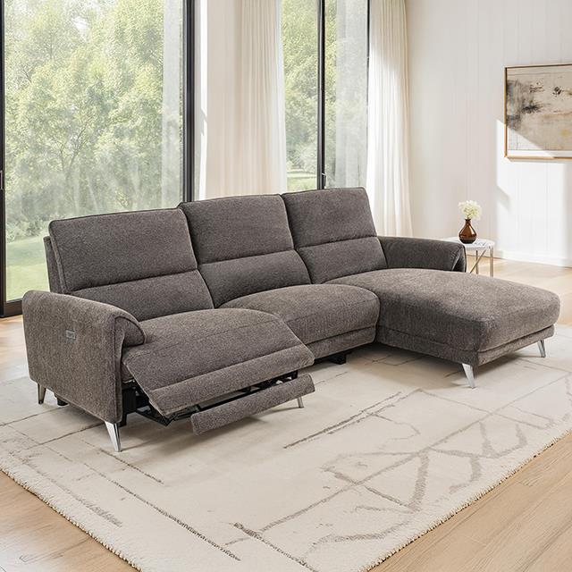  Furniture of America Brande CM9938BR-SECT-PM-R Power Sectional IMAGE 1