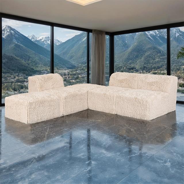  Furniture of America Nappi FM62102BG-SECT-A L-Sectional IMAGE 1