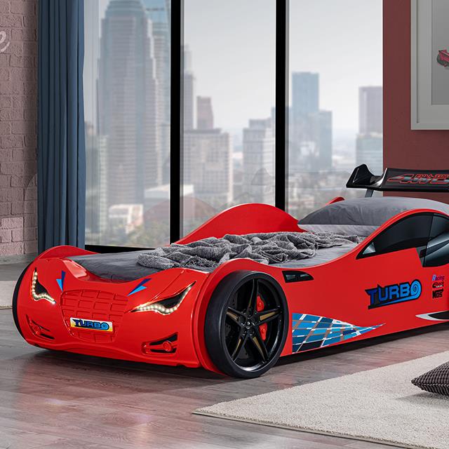  Furniture of America Roadstar FOA7730RD-BED+M5 Car Bed & M5 Mattress IMAGE 1