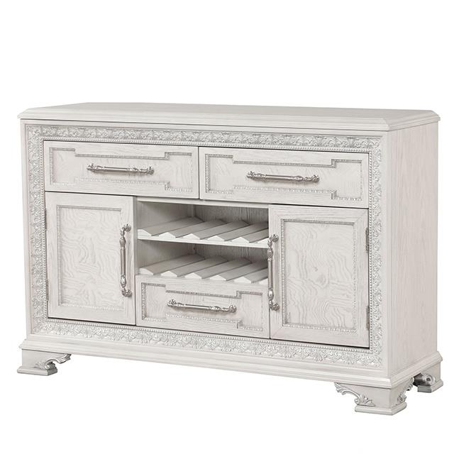  Furniture of America Stella Mia FM31000WH-SV Sideboard IMAGE 1