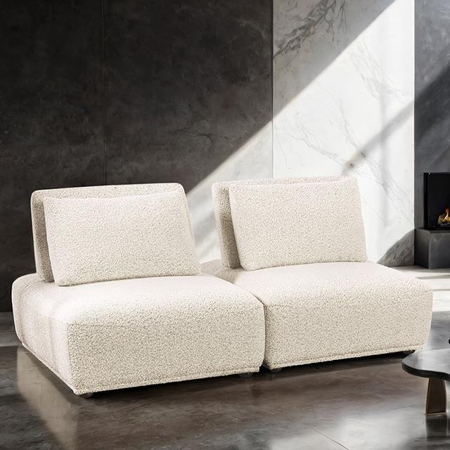  Furniture of America Stavanger FM63001BG-B 2-Seater IMAGE 1