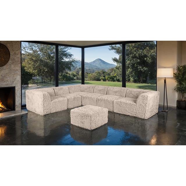  Furniture of America Nappi FM62102TP-SECT-L+OT Large L-Sectional with Ottoman IMAGE 1