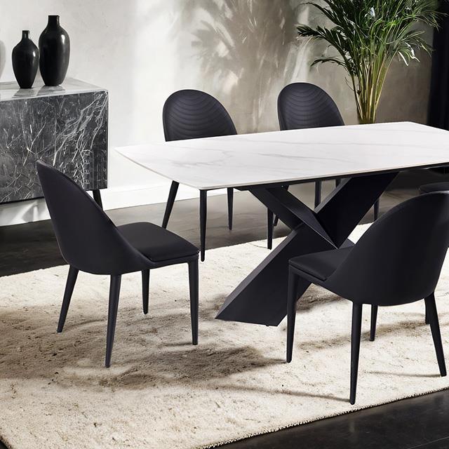  Furniture of America Lenvik FM3700BK-T-7PC 7 Pc Dining Table Set IMAGE 8