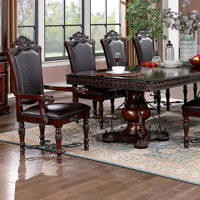  Furniture of America Picardy CM3147T-9PC 9 Pc Dining Table Set IMAGE 3