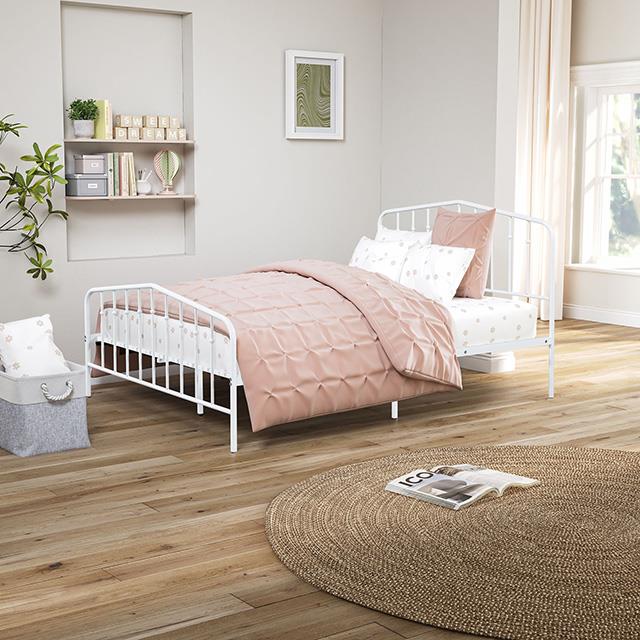  Furniture of America Nicoli FM7900WH-F Full Metal Bed IMAGE 1
