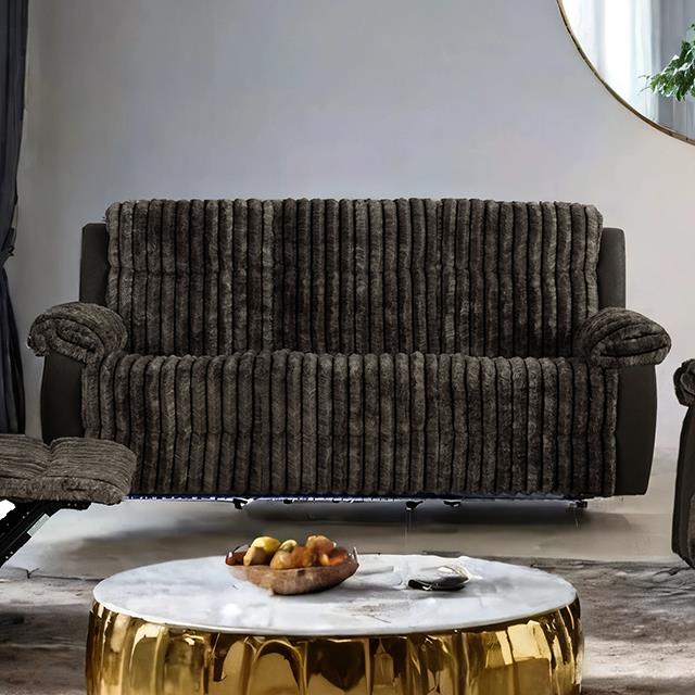  Furniture of America Dionysus FM64003BR-SF-M Manual Reclining Sofa IMAGE 1