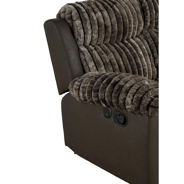  Furniture of America Dionysus FM64003BR-SF-M Manual Reclining Sofa IMAGE 4