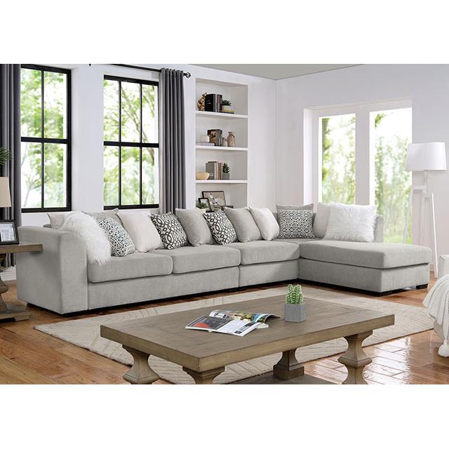  Furniture of America Leandra CM6258LG-AC Armless Chair IMAGE 1