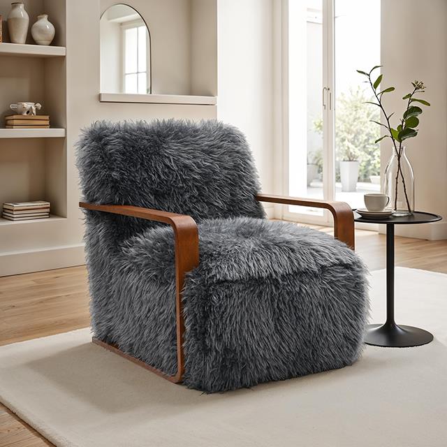  Furniture of America Elardo FM-AC6006DG Accent Chair IMAGE 1