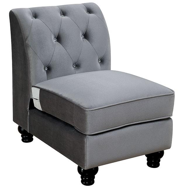  Furniture of America Jolanda CM6158GY-CHL Left Armless Chair IMAGE 1