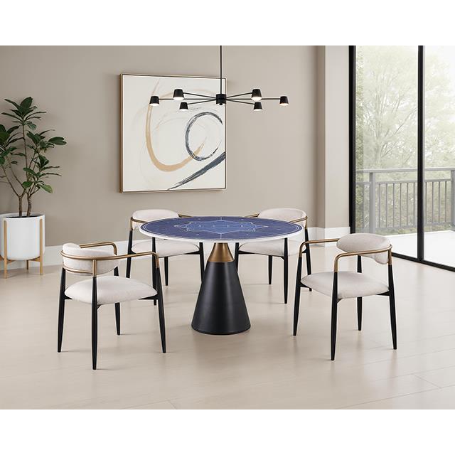  Furniture of America Hobro FM37002BK-T-5PC-03NT 5 Pc Dining Table Set IMAGE 1