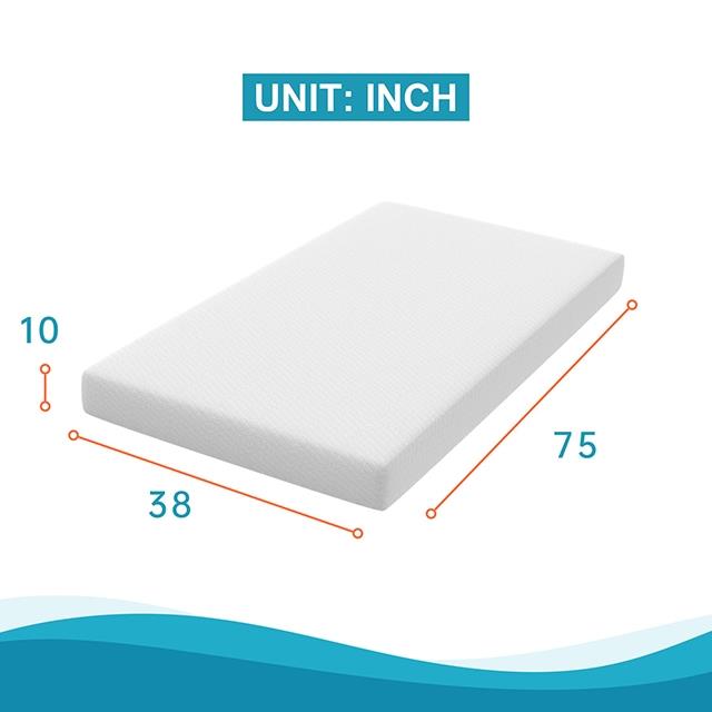 Furniture of America Artemisia DM530-TXL 10" Twin Xl Memory Foam Mattress IMAGE 3