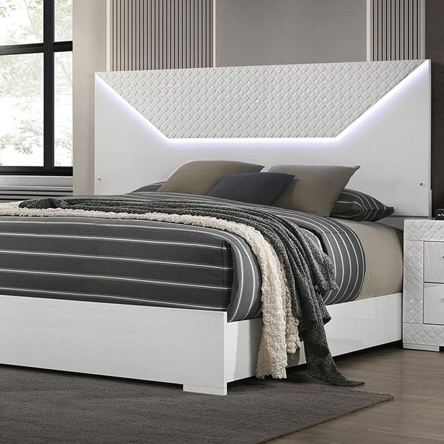  Furniture of America Whitby FM7216WH-EK-BED King Bed IMAGE 1