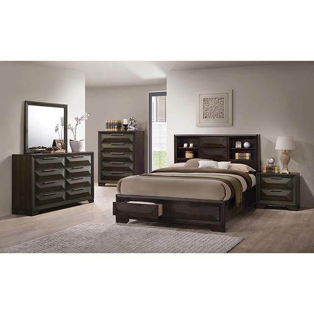  Furniture of America Caistor FM7233BR-EK-BED King Bed IMAGE 1