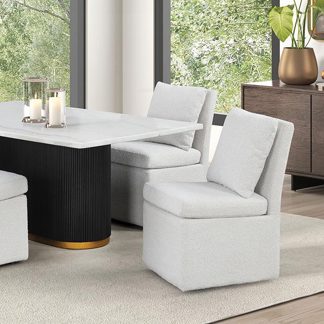  Furniture of America Morges FM3432WH-T-5PC-01WH 5 Pc Dining Table Set IMAGE 2