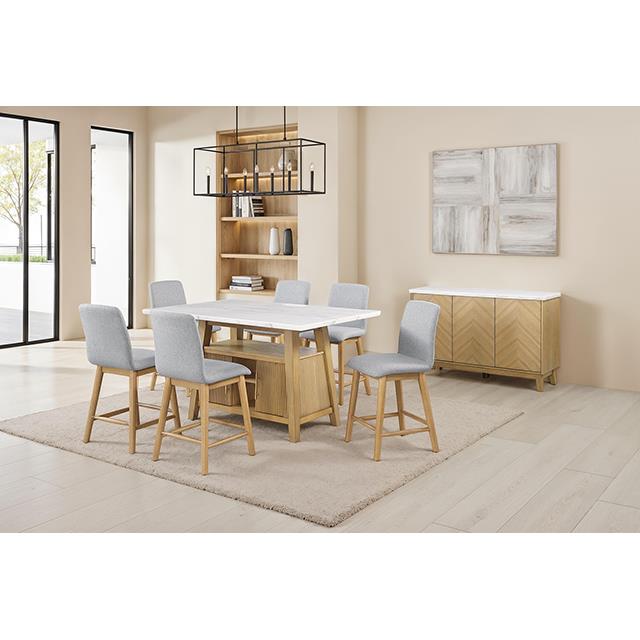  Furniture of America Tangier FM37009NT-PC-2PK Set Of 2 Counter Height Chair IMAGE 1
