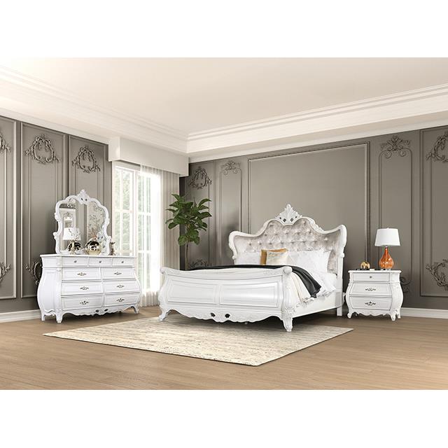  Furniture of America Valentini FM7419WH-Q-BED Queen Bed IMAGE 2