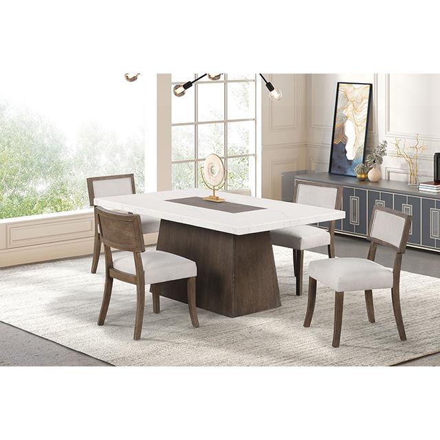  Furniture of America Grasten FM3332DB-T-7PC 7 Pc Dining Table Set IMAGE 1