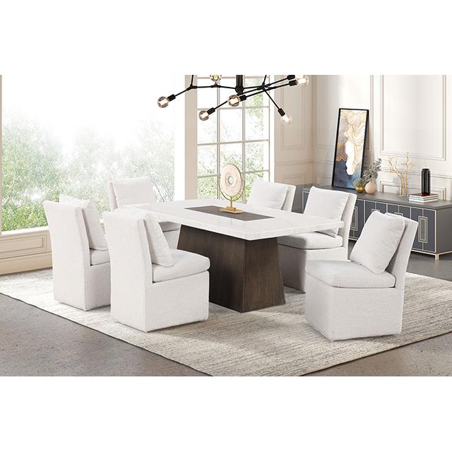  Furniture of America Grasten FM3332DB-T-7PC 7 Pc Dining Table Set IMAGE 2