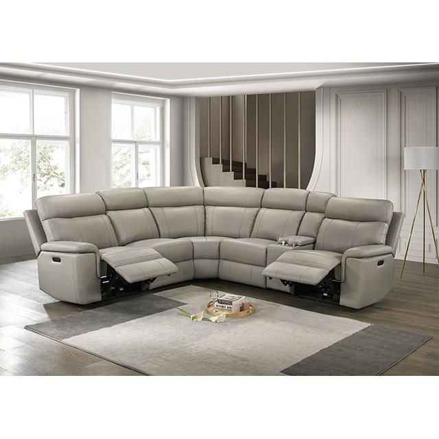  Furniture of America Oliverus FM69009TP-SECT-PM Power Sectional IMAGE 1