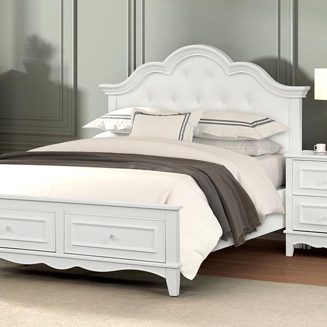  Furniture of America Naucalpan FM7456WH-T-BED Twin Storage Bed IMAGE 1