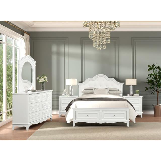  Furniture of America Naucalpan FM7456WH-T-BED Twin Storage Bed IMAGE 3