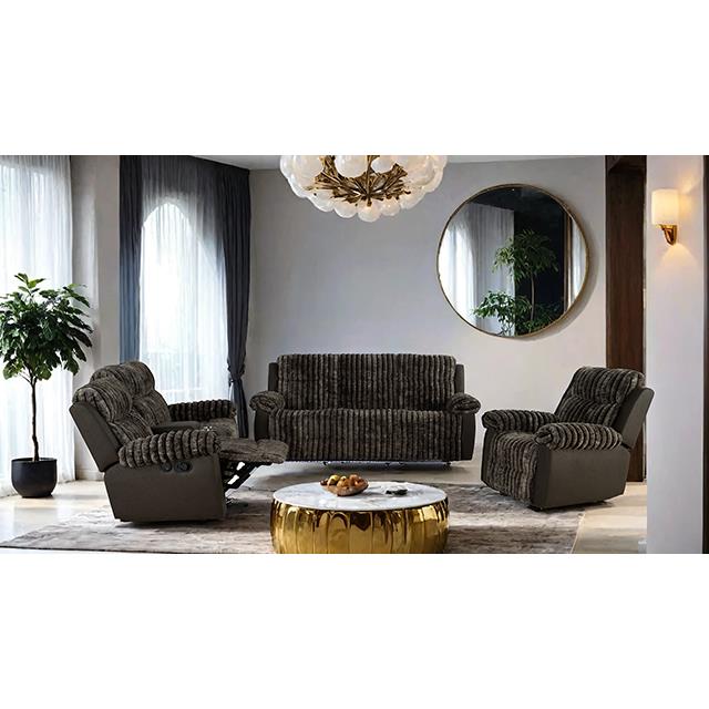  Furniture of America Dionysus FM64003BR-CH-M Manual Glider Recliner IMAGE 2