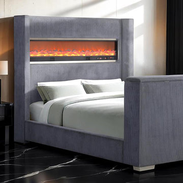  Furniture of America Sumter FM74004GY-Q-BED Queen Bed IMAGE 1