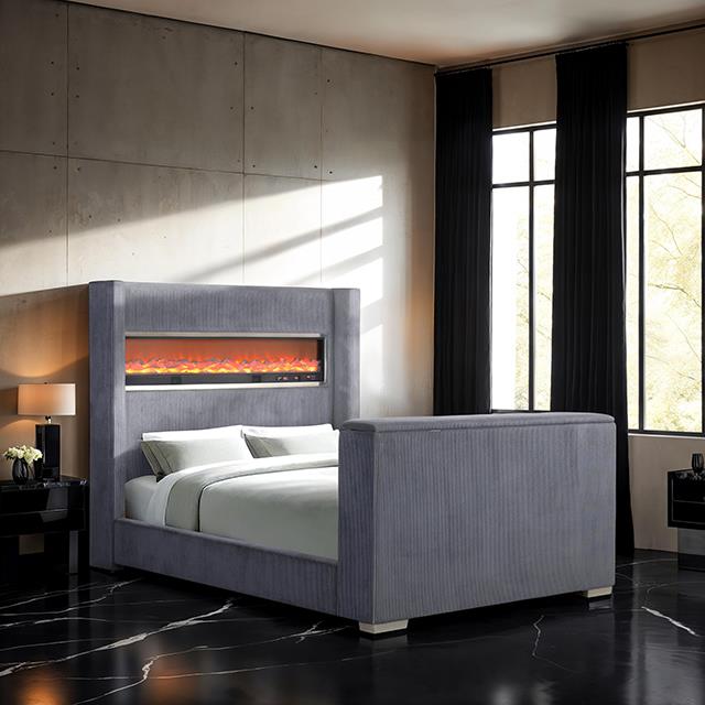  Furniture of America Sumter FM74004GY-Q-BED Queen Bed IMAGE 1