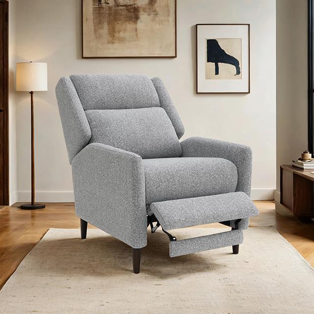  Furniture of America Psyche FM-AC6009GY Pushback Recliner IMAGE 1